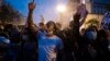 U.S. -- Demonstrators protest, Thursday, June 4, 2020, near the White House in Washington, over the death of George Floyd, a black man who was in police custody in Minneapolis. 